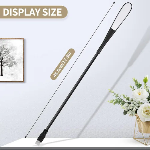 Miniatura 2 de Zonon 4 luces LED de temperatura USB para portátil con cuentas LED, interruptor táctil y flexible flexible para teclado, portátil, escritorio, PC
