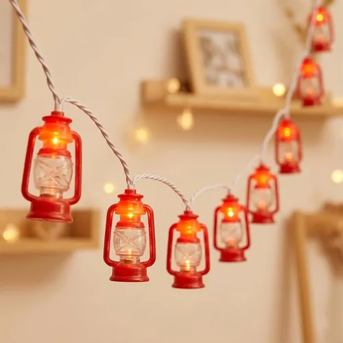 Miniatura 16 de Tira de luces de estrellas rojas, blancas y azules, 8.5 pies, luces de decoración del 4 de julio con 10 luces rojas, blancas y azules, tira de luces