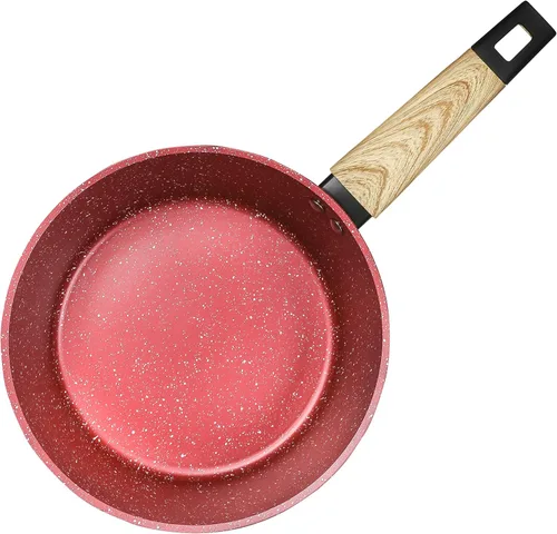 Miniatura 3 de Juego de utensilios de cocina antiadherentes de granito de 3 cuartos de galón (compatible con inducción) (rojo cañón)