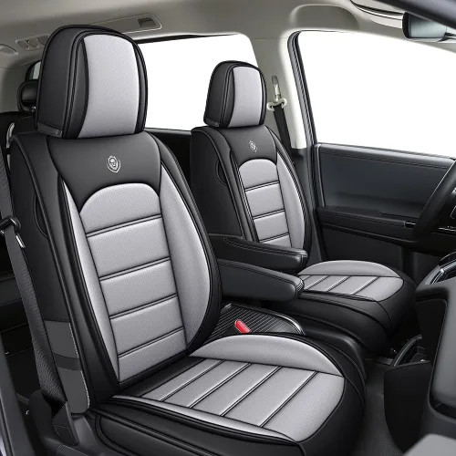 Miniatura 2 de JOJ Funda de asiento de automóvil para Ford Expedition 2007-2026, fundas de asiento de automóvil impermeables de cuero, juego completo, protector