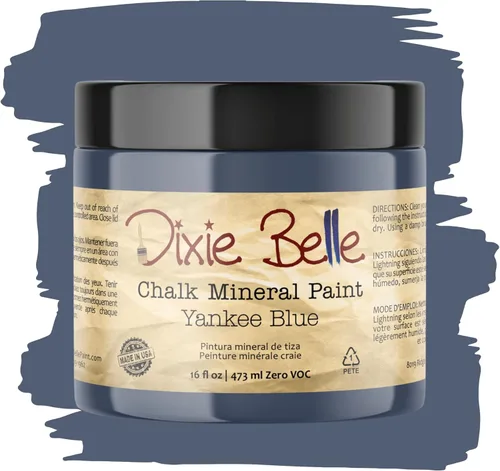 Miniatura 193 de Dixie Belle Paint Company - Pintura con acabado de tiza para muebles, color negro (Caviar), 1 galón, 128 fl oz, pintura mineral color rosa intenso