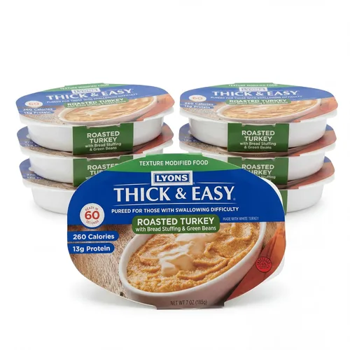 Miniatura 11 de Thick & Easy® Pureed Homestyle Beef with Potatoes & Corn, Texture Modified Meal for Swallowing Support, Ready-to-Serve Microwave Meal, 7 oz Trays