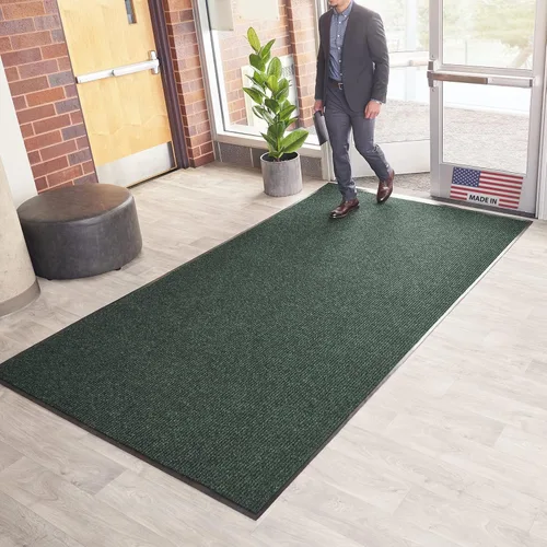 Miniatura 11 de Consolidated Plastics Tapete para secar con cepillo - Hecho en EE. UU., alfombra resistente para puerta comercial para entradas de Marrón
