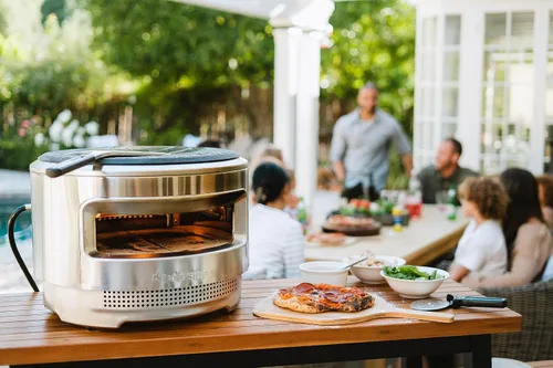 Miniatura 6 de Solo Stove Pala de Pizza de Bambú Tabla de Servir de Madera, Pala de Pizza con Capas de Bambú Laminado, Accesorio para Hornos de Pizza Pi