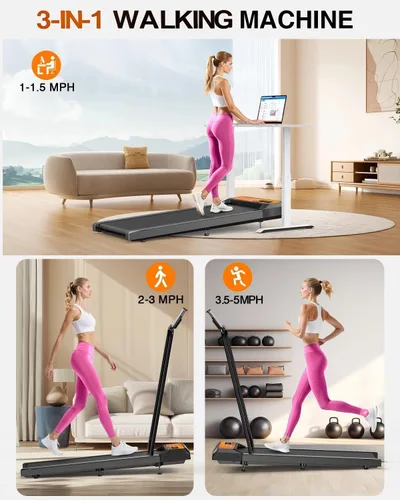 Miniatura 4 de Walking Treadmill Pad with Incline, Walking 2.5HP for Home and Office, 265Lbs Weight Capacity, Treadmill with APP & Remote Control, LED Display