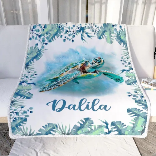 Miniatura 2 de Manta de bebé safari personalizada con nombre personalizado para niñas, hija recién nacida, nieta, sobrina, cumpleaños, manta de forro polar