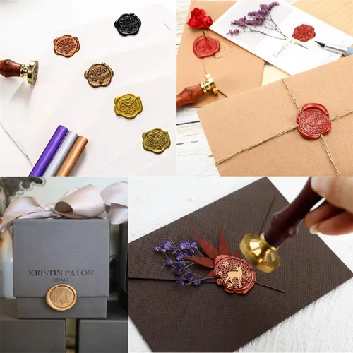 Miniatura 3 de 6 piezas de varillas de cera de sellado con mechas para sello de cera de cartas, invitaciones de boda, decoración de embalaje, ideas de regalo