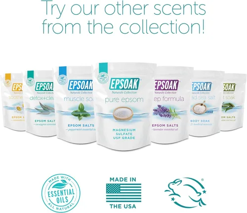 Miniatura 5 de Sales de Epsom para baño, spa, ducha y pies de Epsoak, Blanco