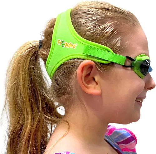 Miniatura 7 de Frogglez Gafas de natación antivaho para niños menores de 10 años (de 3 a 10 años) recomendadas por instructores de natación; correa premium sin