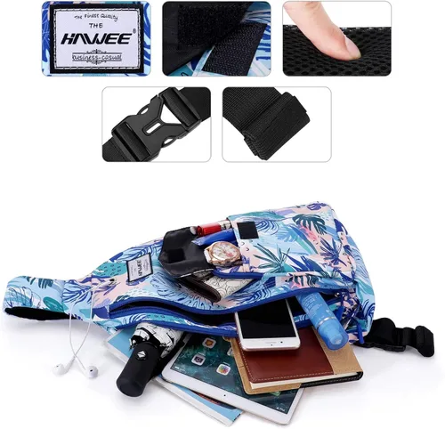 Miniatura 3 de HAWEE Mochila bandolera para mujer, anti-agua, ajustable inclinado