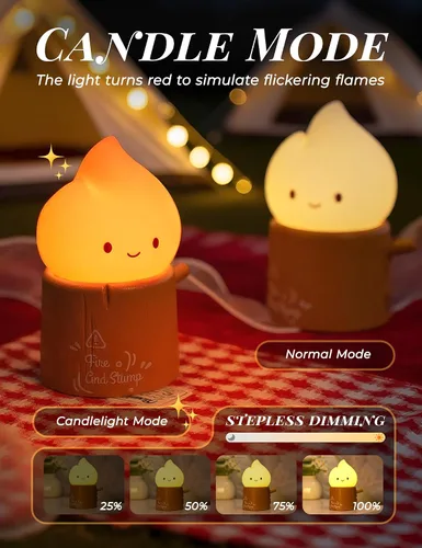 Miniatura 2 de 3 piezas de kits de luz nocturna acogedora de fogata, sonidos relajantes de la naturaleza, luz nocturna de ruido blanco para bebés y adultos
