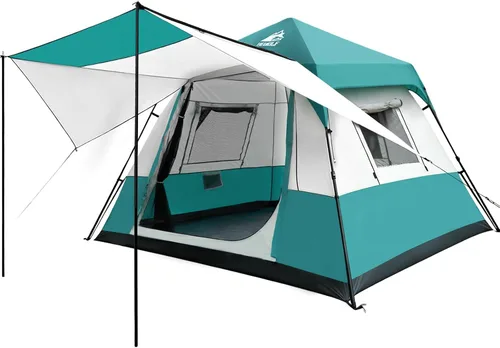 Miniatura 7 de Hewolf Instant Tent for 4-6 Person Camping, Waterproof Easy Pop Up Tent Sets Up in 60 Seconds for Family Outdoor Hiking & Backpacking with Carry Bag
