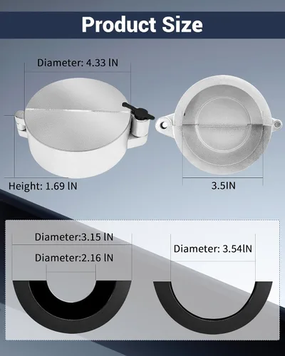 Miniatura 6 de 2 piezas de tapa de combustible de bloqueo de mejora para camiones semi, tapa de tanque de combustible de camión con 4 llaves, compatible