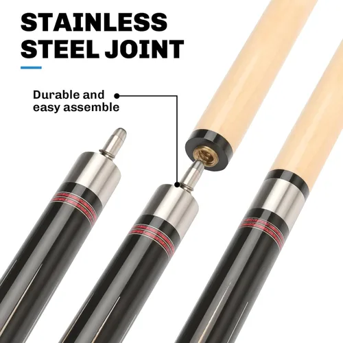 Miniatura 6 de Kmise Pool Stick Set of - 58" Pool Cue Stick, Canadian Maple Professional Billiards Pool Cue, Pool Sticks for Adults, 18~21oz Multiple