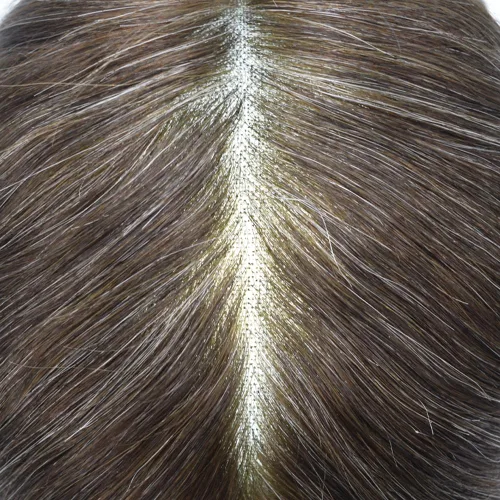 Miniatura 125 de Sistema de reemplazo de cabello de encaje francés para hombre, piezas de cabello de aspecto natural, encaje frontal, negro, marrón, rubio, gris
