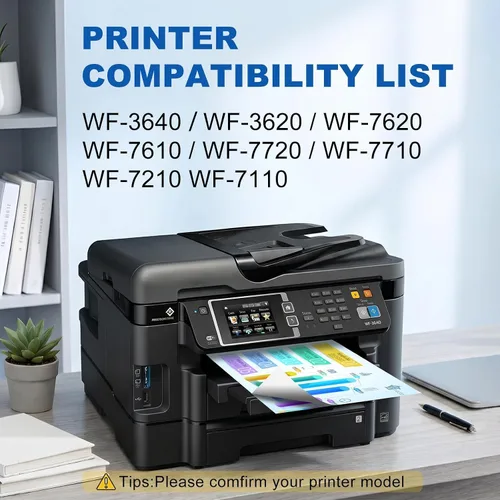 Miniatura 2 de Cartuchos de tinta remanufacturados de repuesto para cartuchos de tinta Epson 252XL, paquete combinado Workforce WF-7720 WF-3460 WF-3620 WF-7710