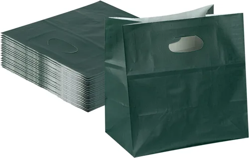 Miniatura 17 de Bag Tek Rectangle Paper Take Out Bag - with Handles - 11" x 7" x 11" - 100 count box