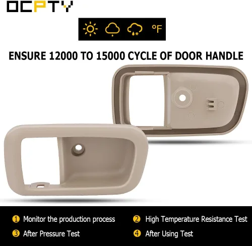 Miniatura 5 de OCPTY Manijas interiores y traseras del conductor izquierdo del pasajero del lado derecho de repuesto para Toyota Tundra 2000-2006 para Toyota