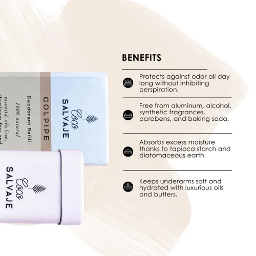Miniatura 3 de Desodorante natural sin aluminio para mujeres y hombres con magnesio Vegano hipoalergénico Barra desodorante segura para el embarazo