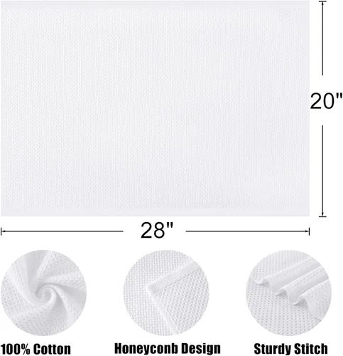 Miniatura 468 de Kitinjoy - Paños de cocina de 100 % algodón, tela de tejido gofrado, paño de limpieza ultrasuave, absorbente y de secado rápido. Beige