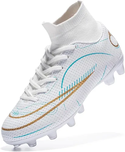 Zapatos de fútbol para niños y niñas, para exteriores, interiores, para entrenamiento de fútbol y césped atlético