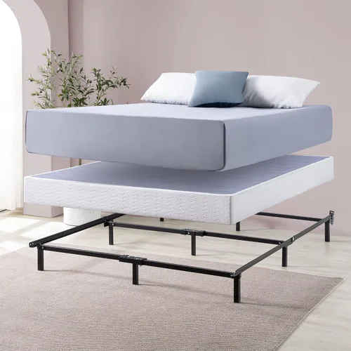 Miniatura 3 de ZINUS - Base metálica Compack de soporte para cama, 7 pulgadas, para colchón y somier, color negro, tamaño individual Blanco