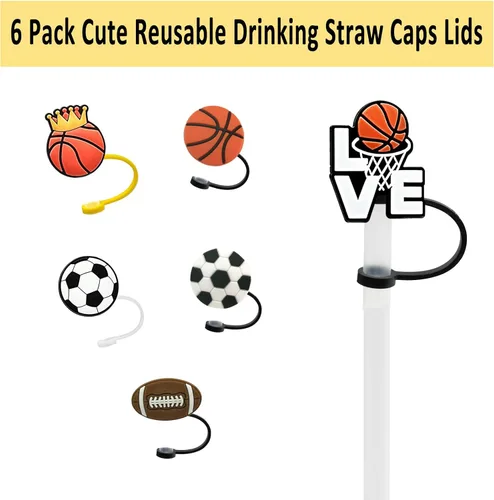 Miniatura 3 de 6 fundas de silicona para pajilla, cubiertas para popote para vasos, tapones de paja a prueba de polvo para puntas de popote para accesorios
