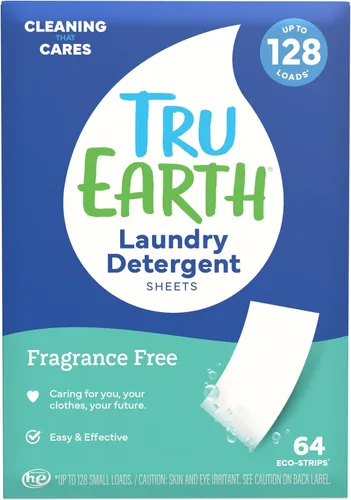 Miniatura 11 de Tru Earth Hojas de detergente compacto para ropa seco, sin perfume, hasta 768 cargas (384 unidades), sin parabenos, detergente sin líquido Eco-Strip