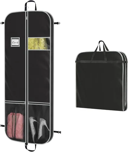 Miniatura 15 de Zilink Bolsa para trajes de 43 pulgadas Bolsas para trajes de viaje con bolsillos Funda transpirable para vestidos y trajes para almacenamiento