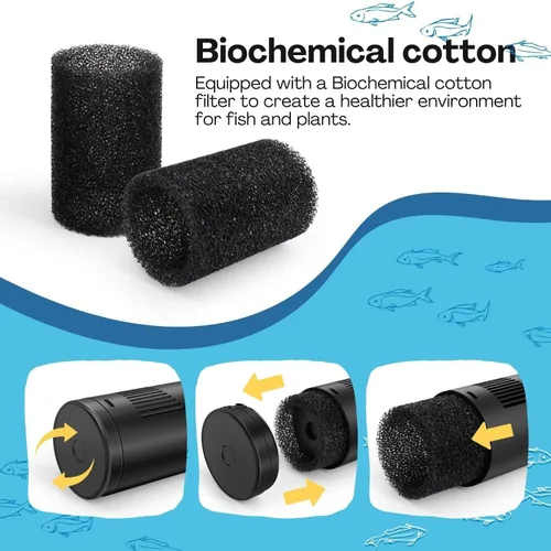 Miniatura 9 de Flexzion Filtro de acuario U-V, filtro de tanque de peces de 100 galones con luz U-V para limpieza de control verde, bomba sumergible de acuario