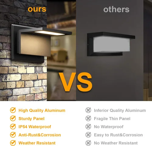 Miniatura 3 de Lámpara de pared LED para exteriores, lámpara de montaje en pared, moderna lámpara de iluminación, lámpara de aluminio gris para porche, puerta