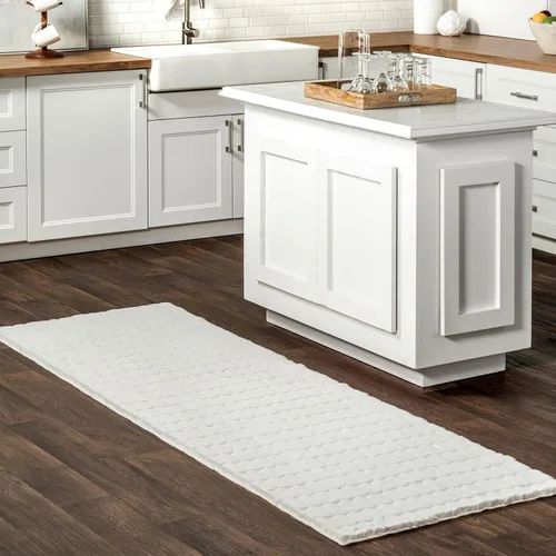 Miniatura 17 de nuLOOM SuperiorWash Collection Kai Blanco Hueso, 5 x 8 pies, esponjosa y acogedora, de alto tráfico, resistente a las manchas, fácil de limpiar, Kai