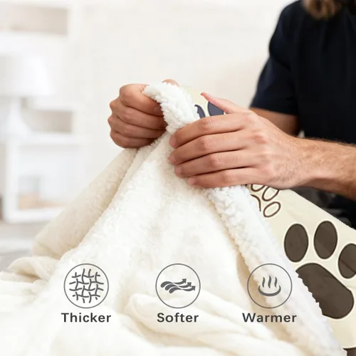 Miniatura 54 de Autumn Teddy Dog Patchwork Sherpa Blanket Fall Cozy Throw Blanket Cute Puppy Quilt Style Warm Soft Blanket for Couch Sofa Bedroom Decor 50x60 Inches