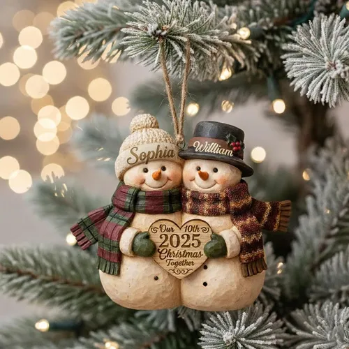 Miniatura 27 de IZI POD - Adorno familiar 2025, recuerdo de Navidad personalizado, decoración de madera o acrílico 2D personalizada para el hogar y el automóvil