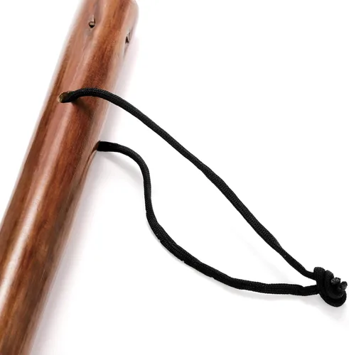 Miniatura 4 de Paquete de 2 bastones de madera natural, 48 pulgadas, bastones de senderismo de madera de cedro rústica, bastones de senderismo con correa