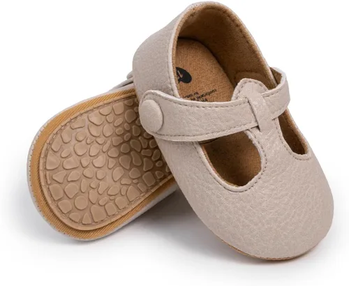 Miamooi Zapatos de vestir de boda para bebés y niñas, zapatos de ballet con lazo de princesa Mary Jane, zapatos planos para primeros pasos, zapatos