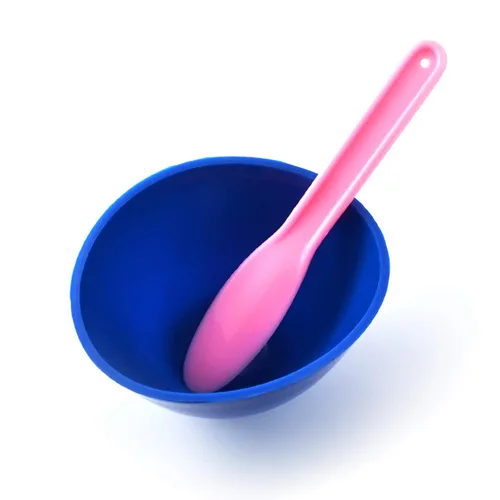 Laboratorio dental Flexible de goma mezcla taza taza olla con espátula de plástico para alginato yeso impresión Material Medical Bowls