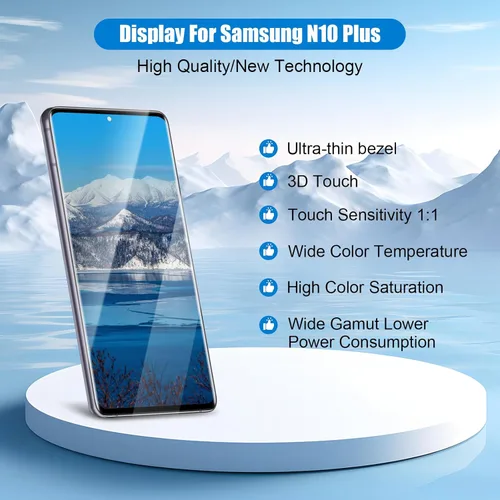 Miniatura 4 de para Samsung Galaxy Note 10 Plus Reemplazo de pantalla SM-N975 SM-N976 6.8 "Pantalla LCD táctil digitalizador Asamblea con marco negro