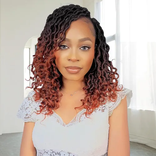 Karida Goddess Locs Cabello de Ganchillo de 10 Pulgadas, 8 Paquetes Faux Locs Cabello de Ganchillo Para Mujeres Negras, Goddess Locs de Ganchillo