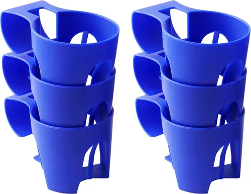 Miniatura 11 de TonGass Paquete de 6, portavasos blancos para piscinas sobre el suelo, compatibles con piscina sobre el suelo con barra superior redonda de 2