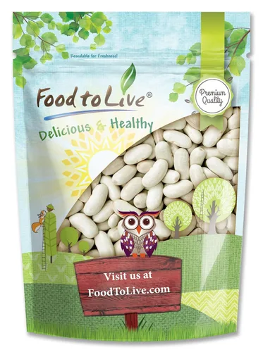 Miniatura 6 de Food to Live - Frijoles Cannellini, 4 libras de frijoles blancos secos, germinables, veganos, kosher, sirtfood, a granel. Rico en fibra, proteínas.