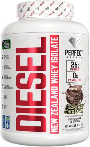 Miniatura 27 de PERFECT SPORTS Diesel 100% aislado de proteína de suero de Nueva Zelanda Endulzado con stevia, sin ingredientes artificiales, apto para dieta Keto