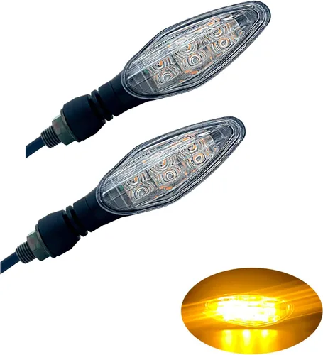Miniatura 7 de Luz de señal de giro LED E-MARK Vehículo Inspección 2 unids set moto universal alto brillo DC12V