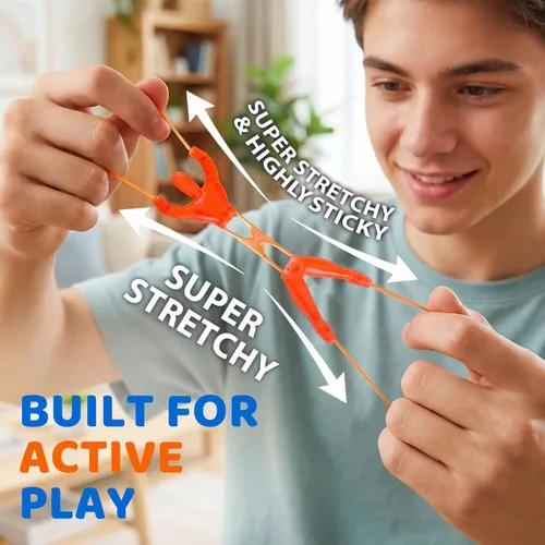 Miniatura 3 de Shindel 50 piezas de trepadores de pared elásticos para rellenos de fiesta de piñata, juego de juguetes pegajosos para hombre escalador, juguetes