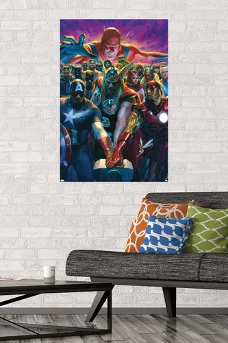 Miniatura 2 de Trends International Marvel Comics - Póster de pared de Avengers #10, 22.375 x 34 pulgadas, versión premium sin marco