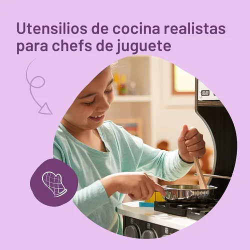 Miniatura 2 de Juego de Ollas y Sartenes de Acero Inoxidable de Melissa & Doug, 8 Piezas, 1, Multicolor