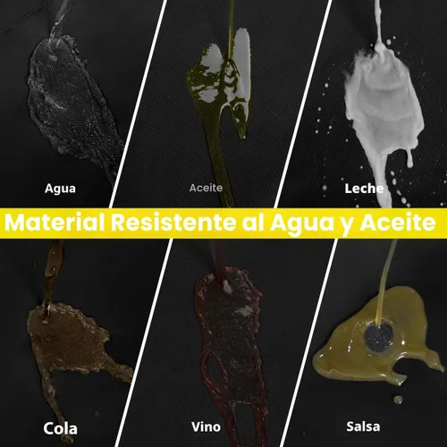 Miniatura 3 de ROTANET - Delantal extra grande para hombres, delantal ajustable con babero con 2 bolsillos, cocina, cocina para mujer, chef, resistente al agua