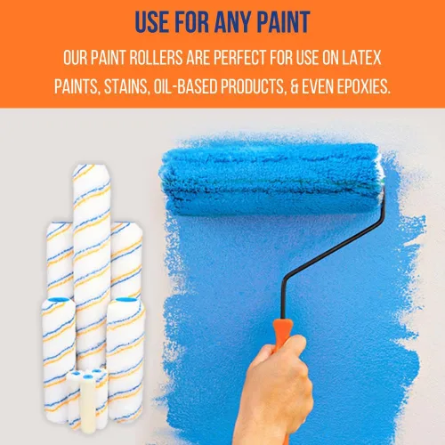 Miniatura 15 de True Blue - Cubiertas de rodillo de pintura profesional de 14 pulgadas, 14 pulgadas, lo mejor para todo tipo de superficies de pintura, paquete