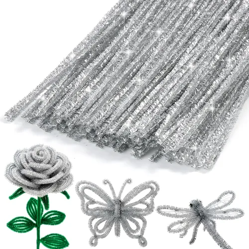 Miniatura 10 de Caydo 100 piezas de limpieza de tuberías verde militar, tallos de felpilla flexibles para proyectos de manualidades y decoraciones del día