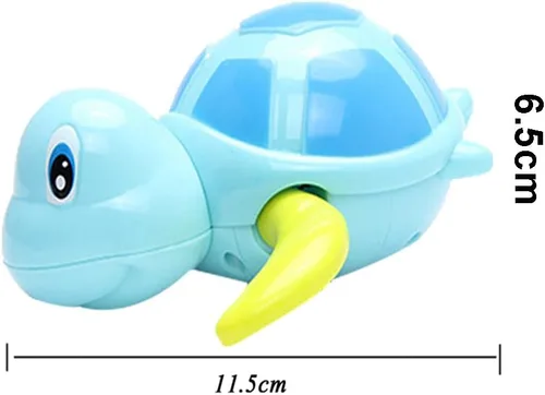Miniatura 4 de Juguete de tortuga de natación de 3 piezas para bebé, juguete de cadena de cuerda de agua de baño, piscina, juguetes lindos de tortuga de natación